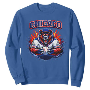 Vintage Chicago Sweatshirt Retro Baseball Fans TS10 Royal Blue Print Your Wear