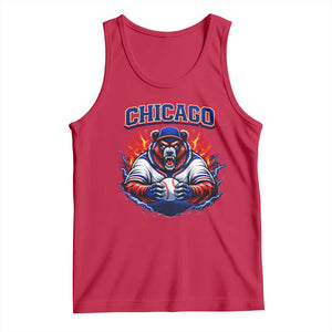 Vintage Chicago Tank Top Retro Baseball Fans TS10 Red Print Your Wear