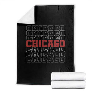 Vintage Chicago Graphic Throw Blanket US State Pride Baseball Lover TS10 Black Print Your Wear