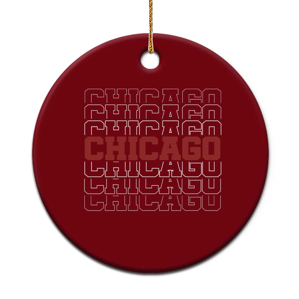 Vintage Chicago Graphic Ceramic Ornament US State Pride Baseball Lover TS10 1pc Red Print Your Wear
