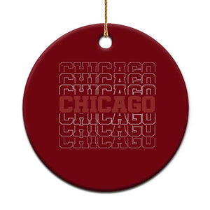Vintage Chicago Graphic Ceramic Ornament US State Pride Baseball Lover TS10 1pc Red Print Your Wear