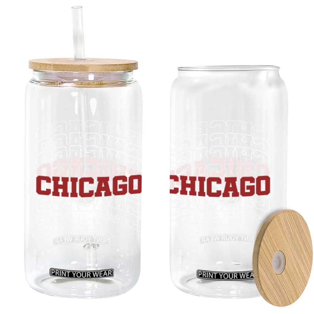 Vintage Chicago Graphic Glass Can US State Pride Baseball Lover TS10 Print Your Wear