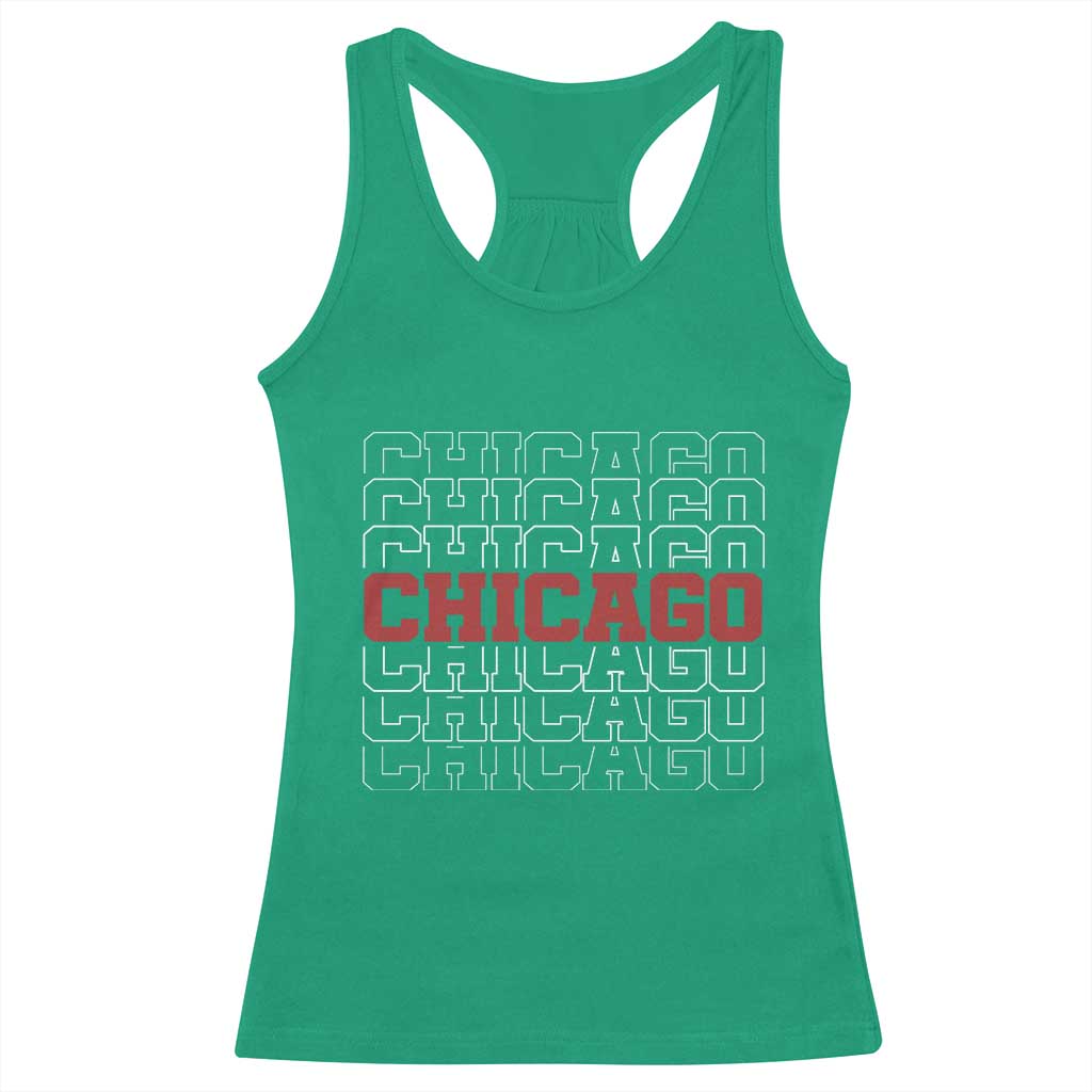 Vintage Chicago Graphic Racerback Tank Top US State Pride Baseball Lover TS10 Irish Green Print Your Wear