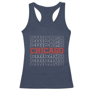 Vintage Chicago Graphic Racerback Tank Top US State Pride Baseball Lover TS10 Navy Print Your Wear