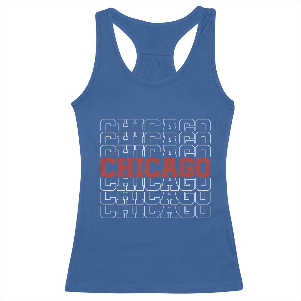Vintage Chicago Graphic Racerback Tank Top US State Pride Baseball Lover TS10 Royal Blue Print Your Wear