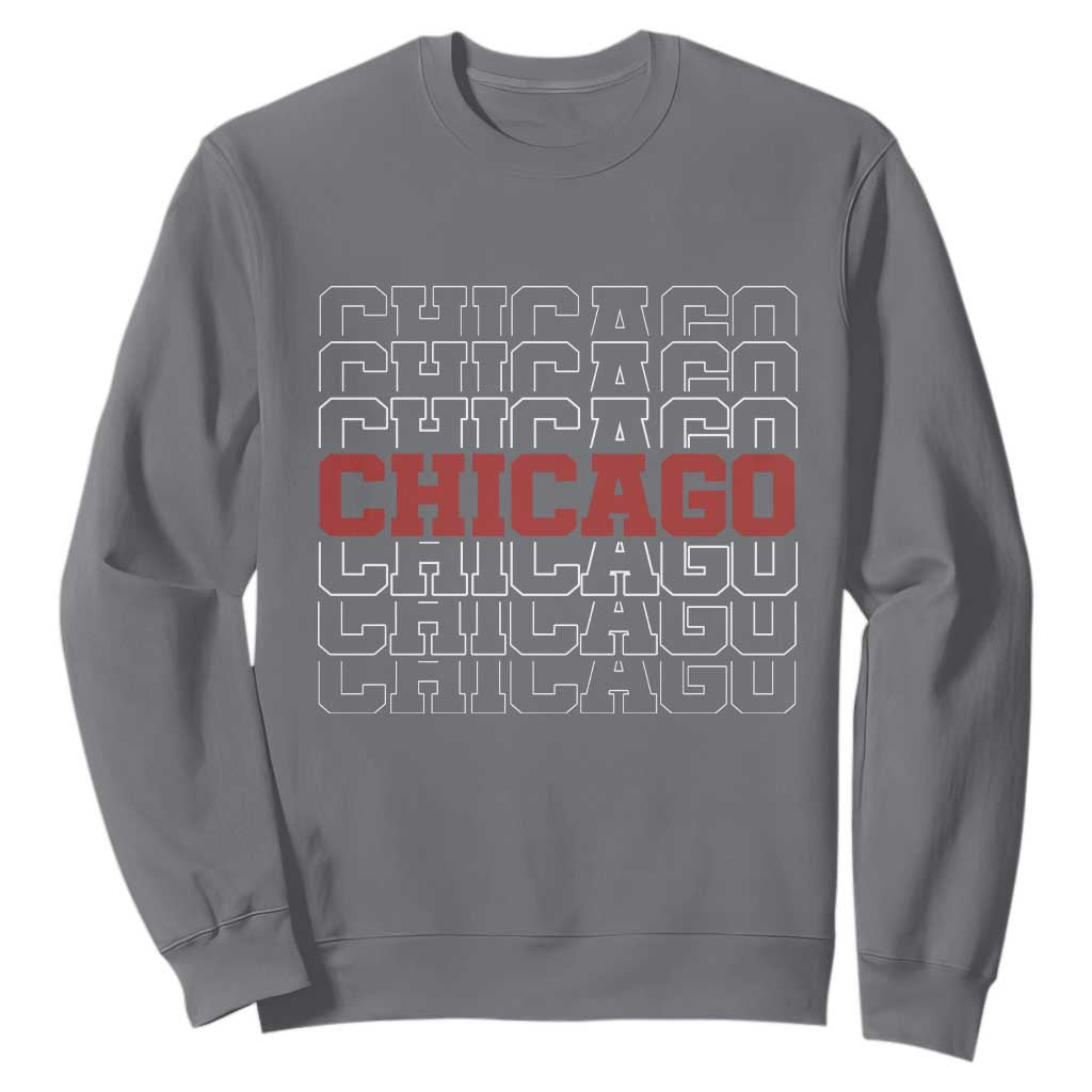 Vintage Chicago Graphic Sweatshirt US State Pride Baseball Lover TS10 Charcoal Print Your Wear