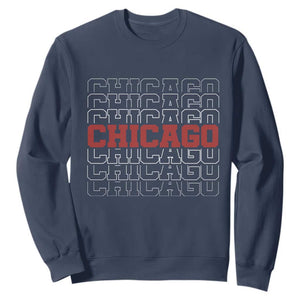 Vintage Chicago Graphic Sweatshirt US State Pride Baseball Lover TS10 Navy Print Your Wear