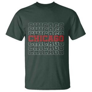 Vintage Chicago Graphic T Shirt US State Pride Baseball Lover TS10 Dark Forest Green Print Your Wear