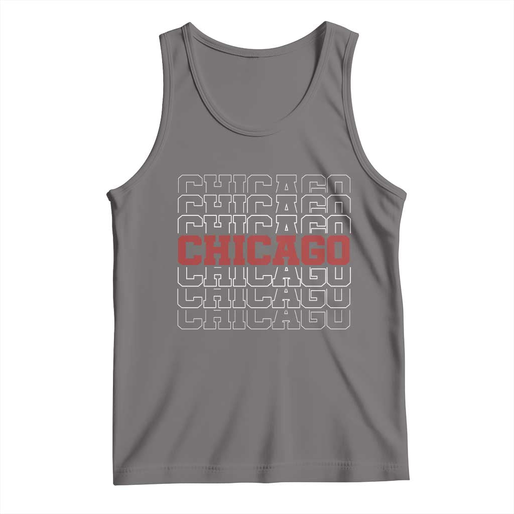 Vintage Chicago Graphic Tank Top US State Pride Baseball Lover TS10 Deep Heather Print Your Wear