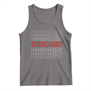 Vintage Chicago Graphic Tank Top US State Pride Baseball Lover TS10 Deep Heather Print Your Wear