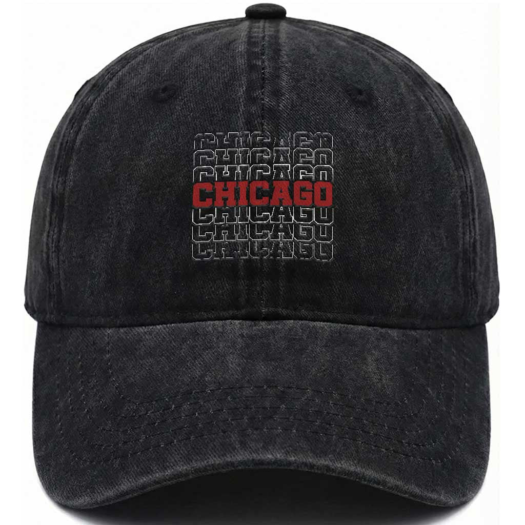 Vintage Chicago Graphic Washed Cotton Baseball Cap US State Pride Baseball Lover TS10 Print Your Wear