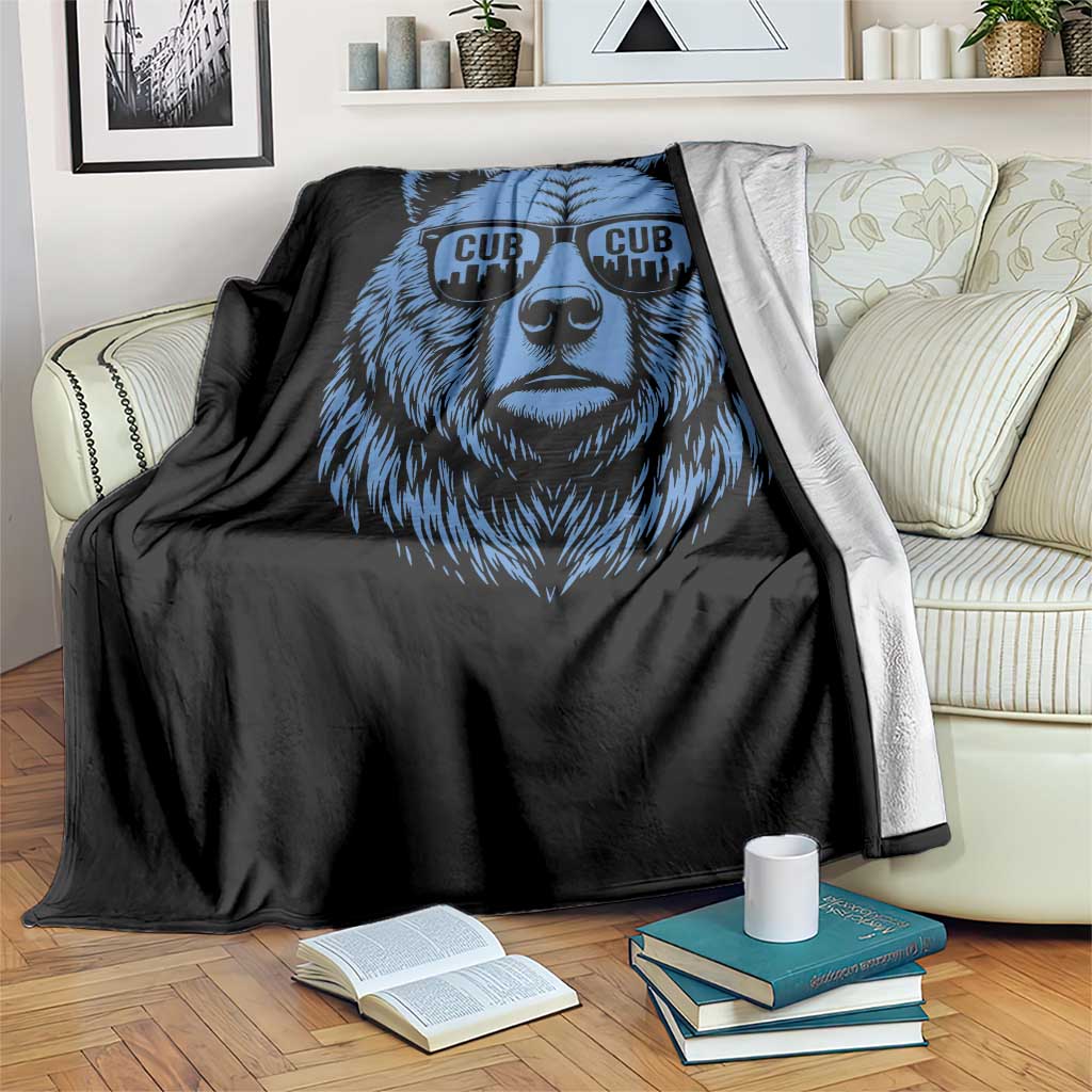 Vintage Cub Throw Blanket With Sunglasses Retro Baseball Fans TS10 Print Your Wear