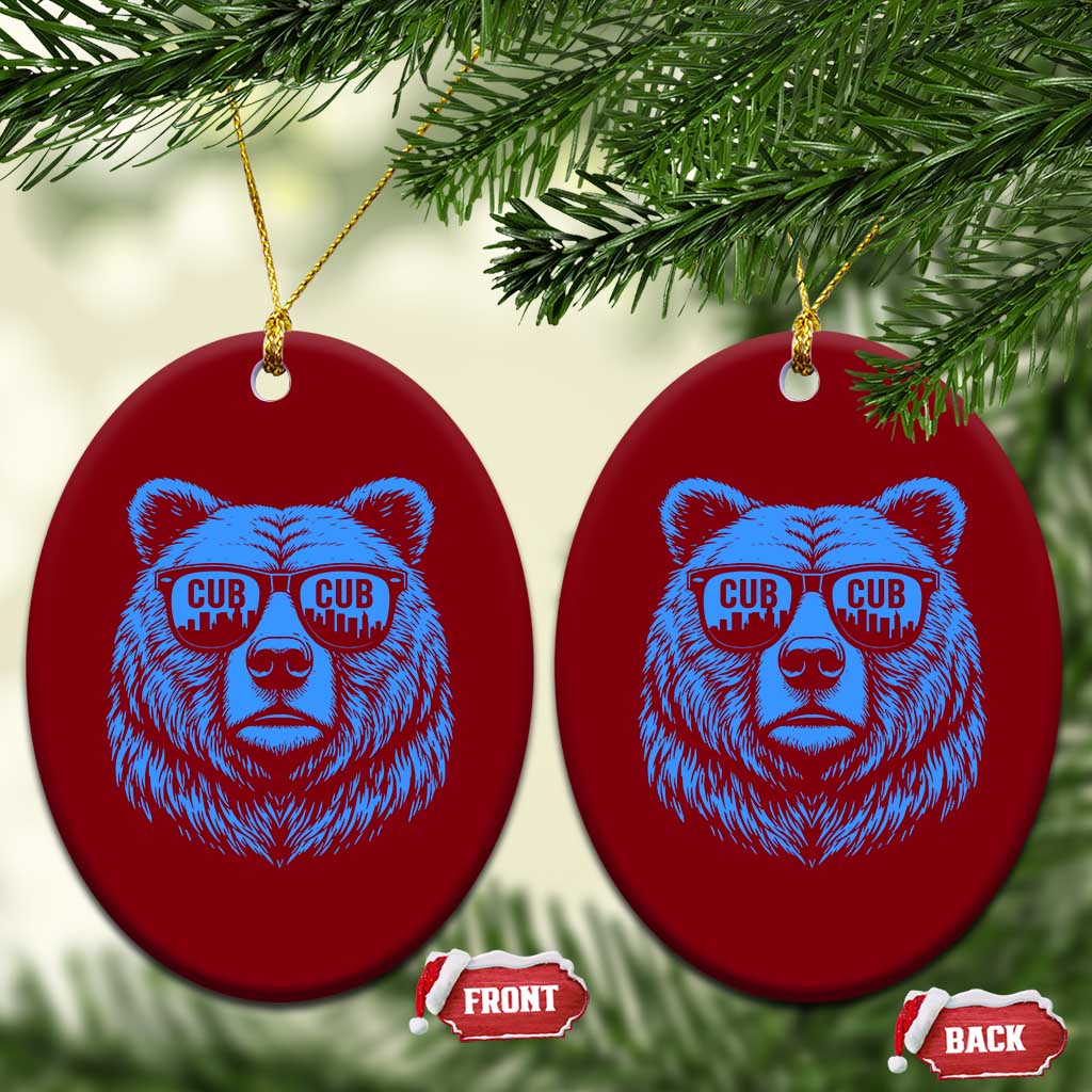 Vintage Cub Ceramic Ornament With Sunglasses Retro Baseball Fans TS10 Print Your Wear
