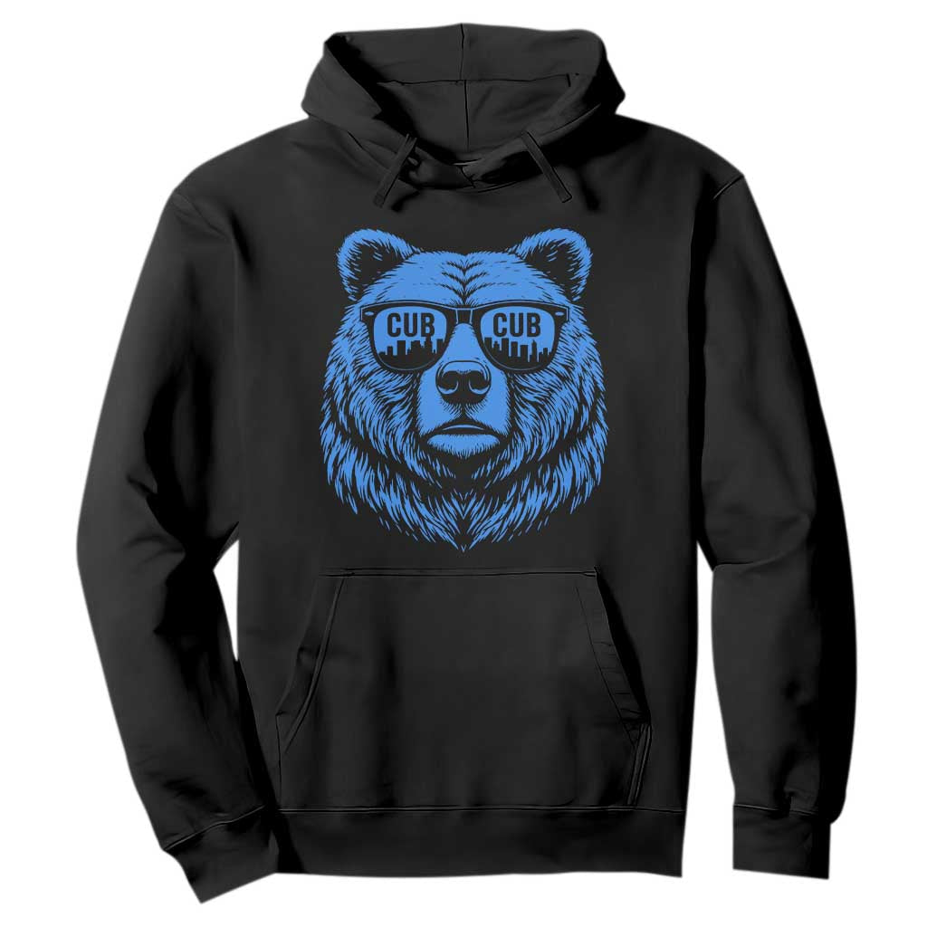 Vintage Cub Hoodie With Sunglasses Retro Baseball Fans TS10 Black Print Your Wear