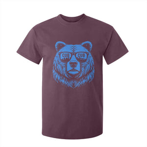 Vintage Cub T Shirt For Kid With Sunglasses Retro Baseball Fans TS10 Maroon Print Your Wear