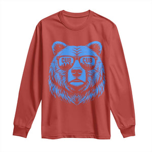 Vintage Cub Long Sleeve Shirt With Sunglasses Retro Baseball Fans TS10 Red Print Your Wear