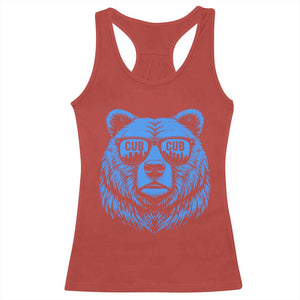 Vintage Cub Racerback Tank Top With Sunglasses Retro Baseball Fans TS10 Red Print Your Wear