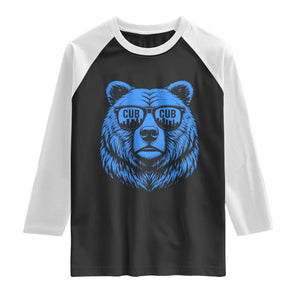 Vintage Cub Raglan Shirt With Sunglasses Retro Baseball Fans TS10 Black White Print Your Wear