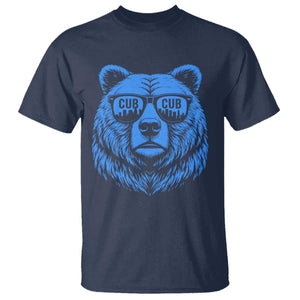 Vintage Cub T Shirt With Sunglasses Retro Baseball Fans TS10 Navy Print Your Wear