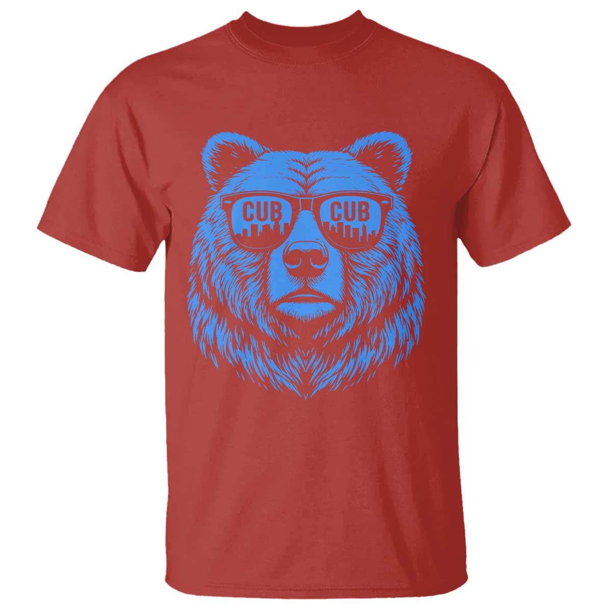 Vintage Cub T Shirt With Sunglasses Retro Baseball Fans TS10 Red Print Your Wear