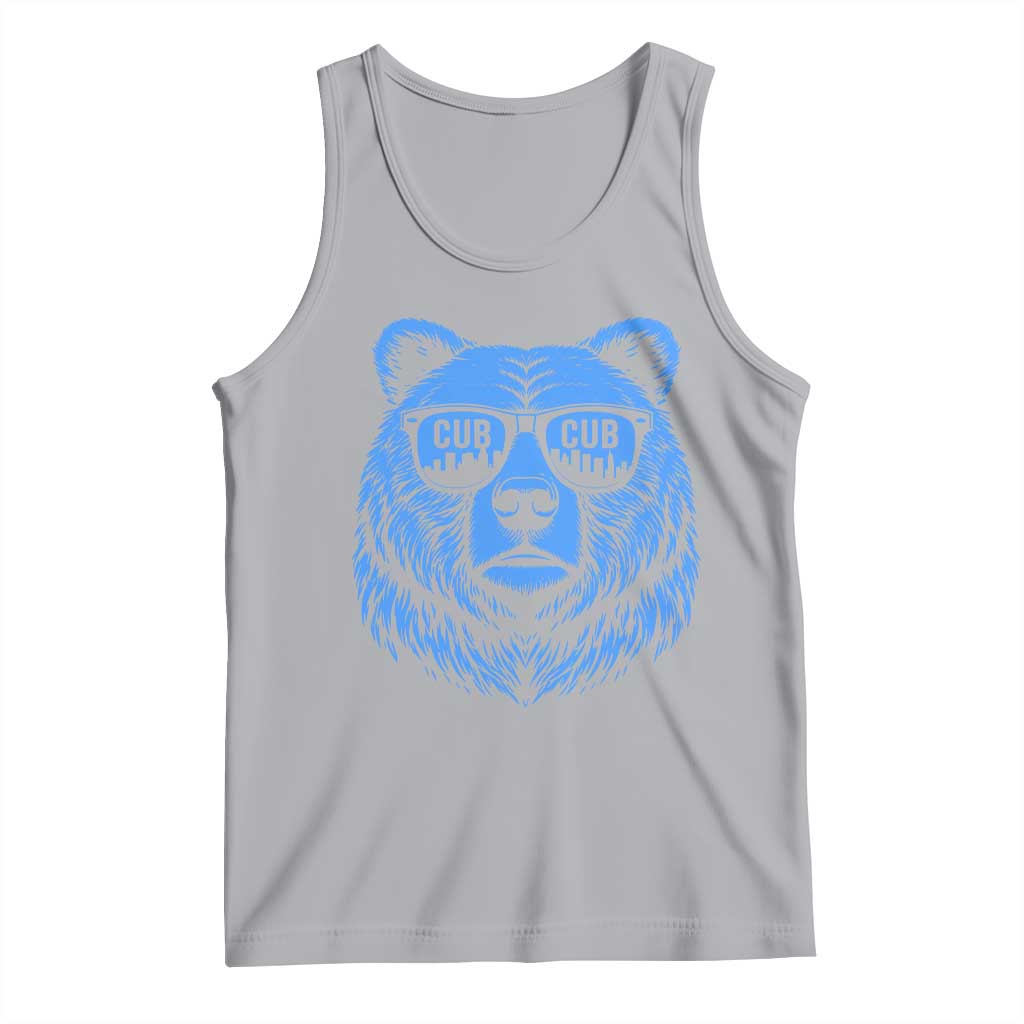 Vintage Cub Tank Top With Sunglasses Retro Baseball Fans TS10 Athletic Heather Print Your Wear