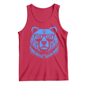 Vintage Cub Tank Top With Sunglasses Retro Baseball Fans TS10 Red Print Your Wear