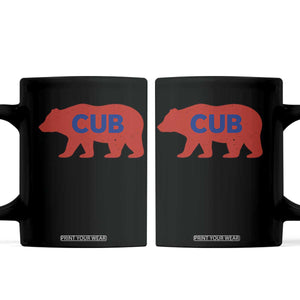 Vintage Cub Coffee Mug Retro Sports Bear Baseball Fans TS10 Black Print Your Wear