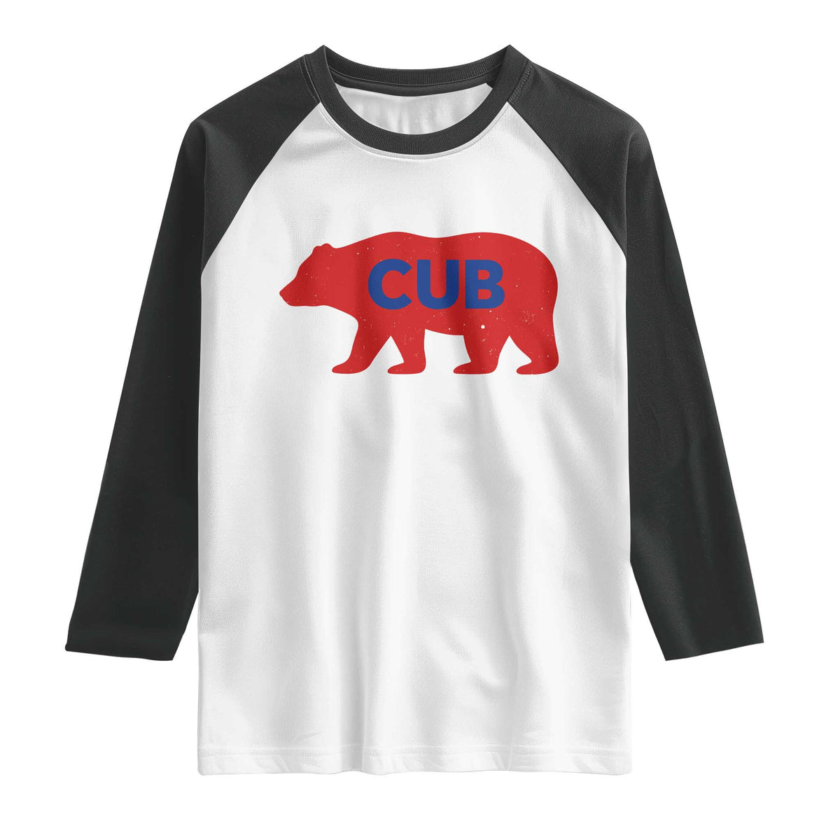 Vintage Cub Raglan Shirt Retro Sports Bear Baseball Fans TS10 White Black Print Your Wear