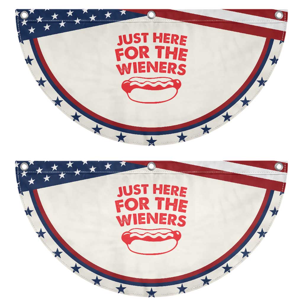 4th of July Just Here For The Wieners Patriotic Fan Flag Funny Hot Dog Independence Day Weenies TS10 2pcs pack Classic Beige Print Your Wear