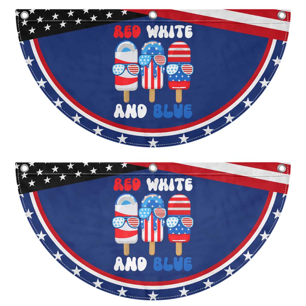 Red White Blue Popsicle 4th of July Patriotic Fan Flag USA Flag TS10 2pcs pack Classic Navy Print Your Wear
