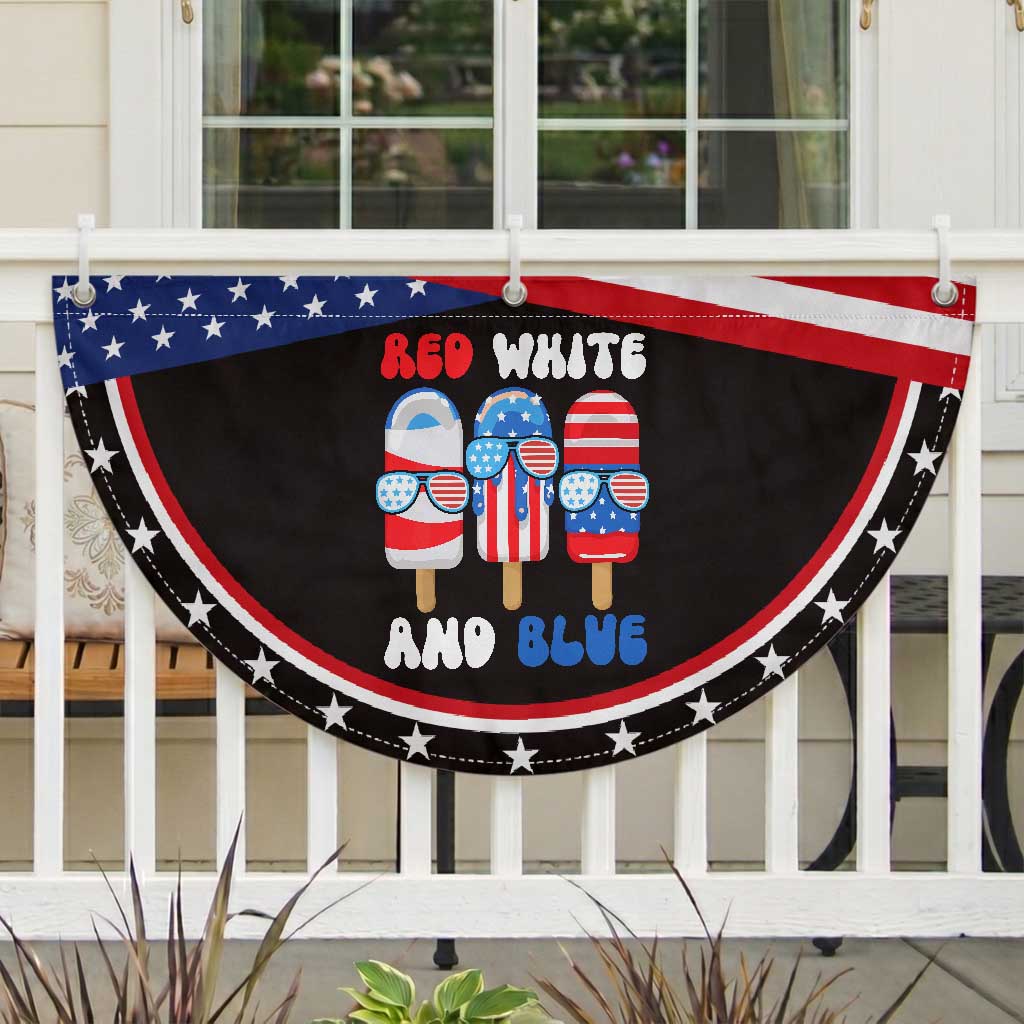 Red White Blue Popsicle 4th of July Patriotic Fan Flag USA Flag TS10 2pcs pack Classic Black Print Your Wear