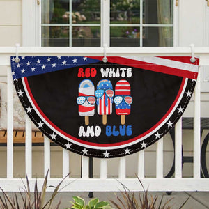 Red White Blue Popsicle 4th of July Patriotic Fan Flag USA Flag TS10 2pcs pack Classic Black Print Your Wear