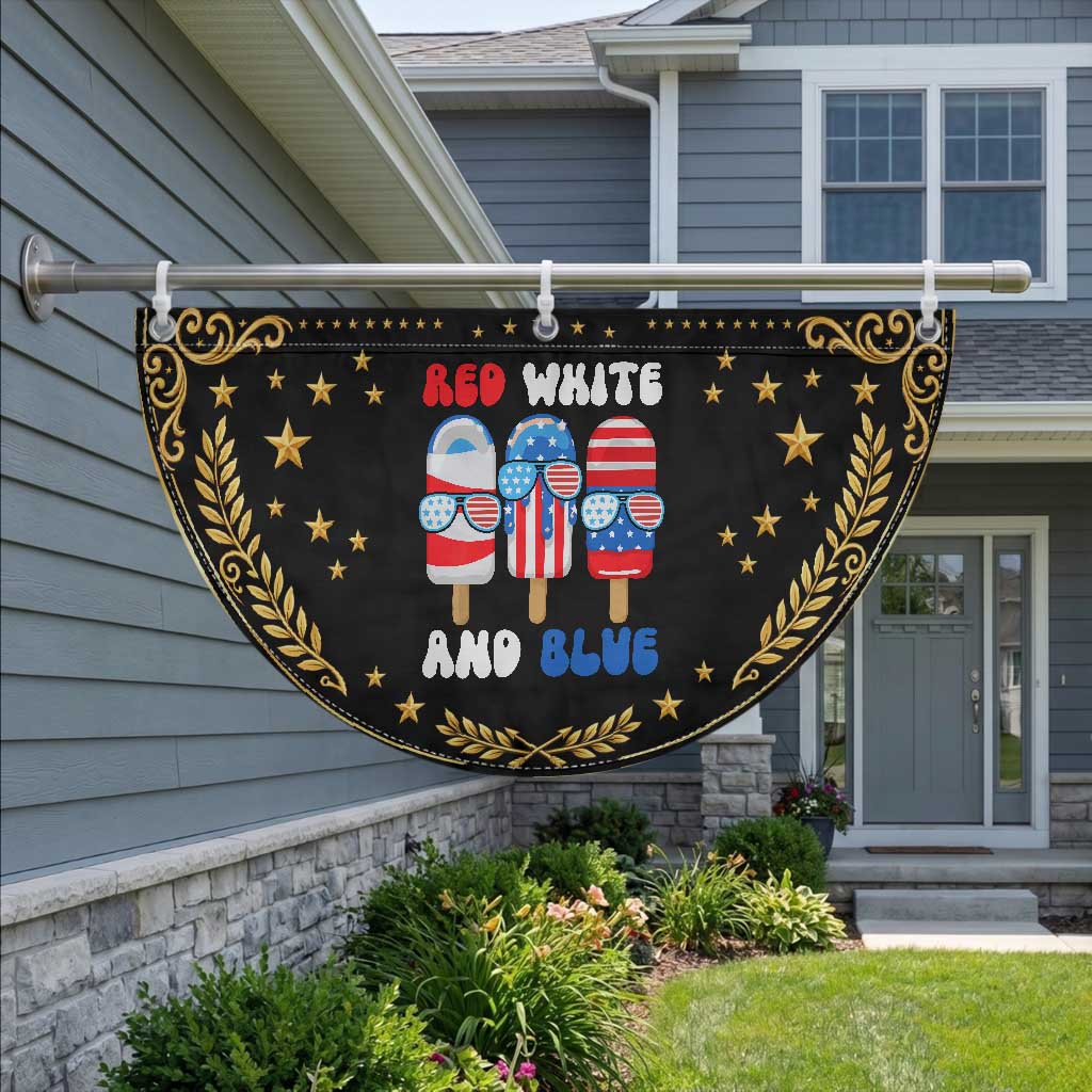 Red White Blue Popsicle 4th of July Patriotic Fan Flag USA Flag TS10 2pcs pack Vintage Black Print Your Wear