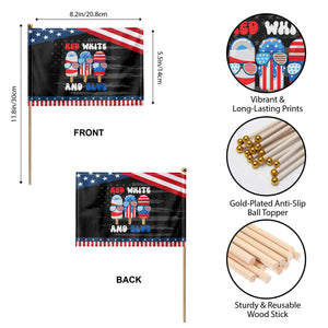 Red White Blue Popsicle 4th of July Patriotic Handheld Flag USA Flag TS10 Print Your Wear