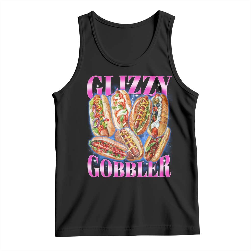 Glizzy Gobbler Hot Dog Meme Tank Top Meme Hilarious Hotdog Glizzy Lovers TS10 Black Print Your Wear