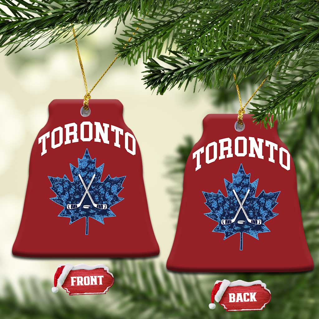 Vintage Canada Hockey Christmas Ornament Maple Leafs TS10 Bell Flake Red Print Your Wear