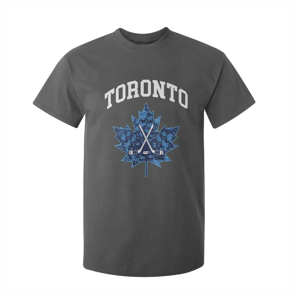 Vintage Canada Hockey T Shirt For Kid Maple Leafs TS10 Dark Heather Print Your Wear