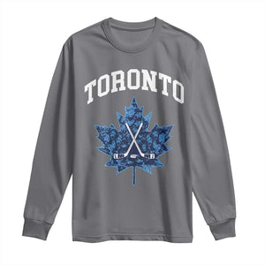 Vintage Canada Hockey Long Sleeve Shirt Maple Leafs TS10 Charcoal Print Your Wear