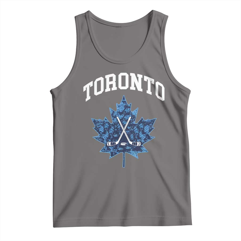 Vintage Canada Hockey Tank Top Maple Leafs TS10 Deep Heather Print Your Wear