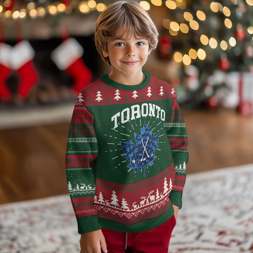 Vintage Canada Hockey Knit Sweatshirt Maple Leafs TS10 Christmas Print Your Wear