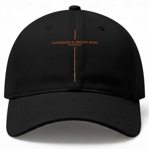 Fatherhood Is Kingdom Work Baseball Cap Vintage Christian Dad Cross TS10 Print Your Wear