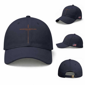Fatherhood Is Kingdom Work Baseball Cap Vintage Christian Dad Cross TS10 Baseball Cap Universal Fit Navy Print Your Wear