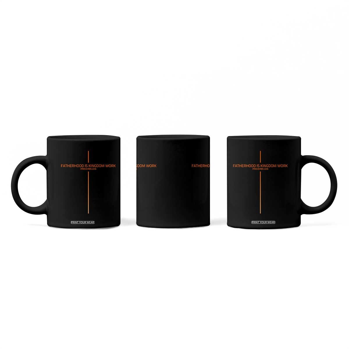 Fatherhood Is Kingdom Work Coffee Mug Vintage Christian Dad Cross TS10 Print Your Wear