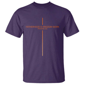 Fatherhood Is Kingdom Work T Shirt Vintage Christian Dad Cross TS10 Purple Print Your Wear