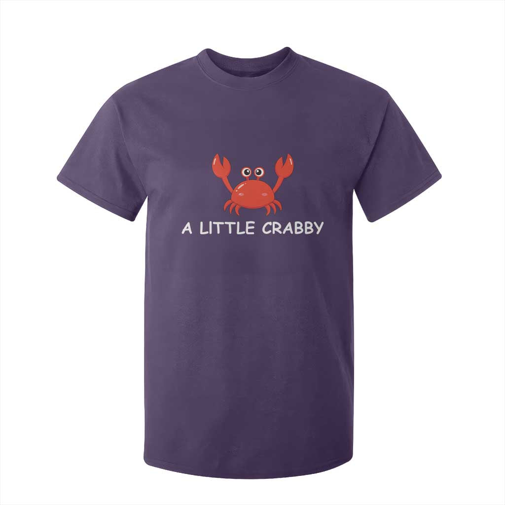 A Little Crabby T Shirt For Kid Minimalist Beach Meme Summer Aesthetic TS10 Purple Print Your Wear