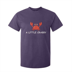 A Little Crabby T Shirt For Kid Minimalist Beach Meme Summer Aesthetic TS10 Purple Print Your Wear
