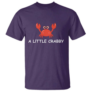 A Little Crabby T Shirt Minimalist Beach Meme Summer Aesthetic TS10 Purple Print Your Wear