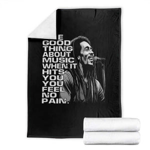 Vintage Marley Throw Blanket Jamaica Jamaican Rasta Reggage Music TS10 Black Print Your Wear