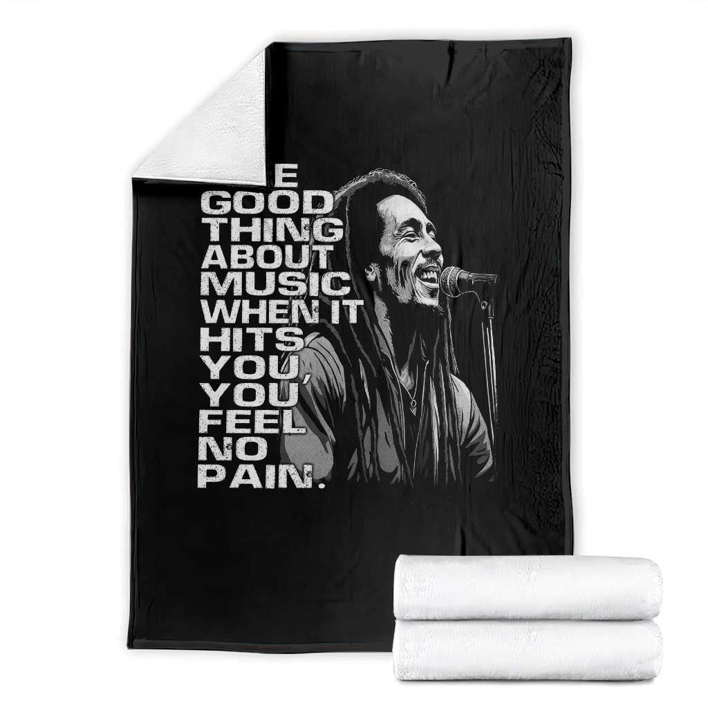 Vintage Marley Throw Blanket Jamaica Jamaican Rasta Reggage Music TS10 Black Print Your Wear