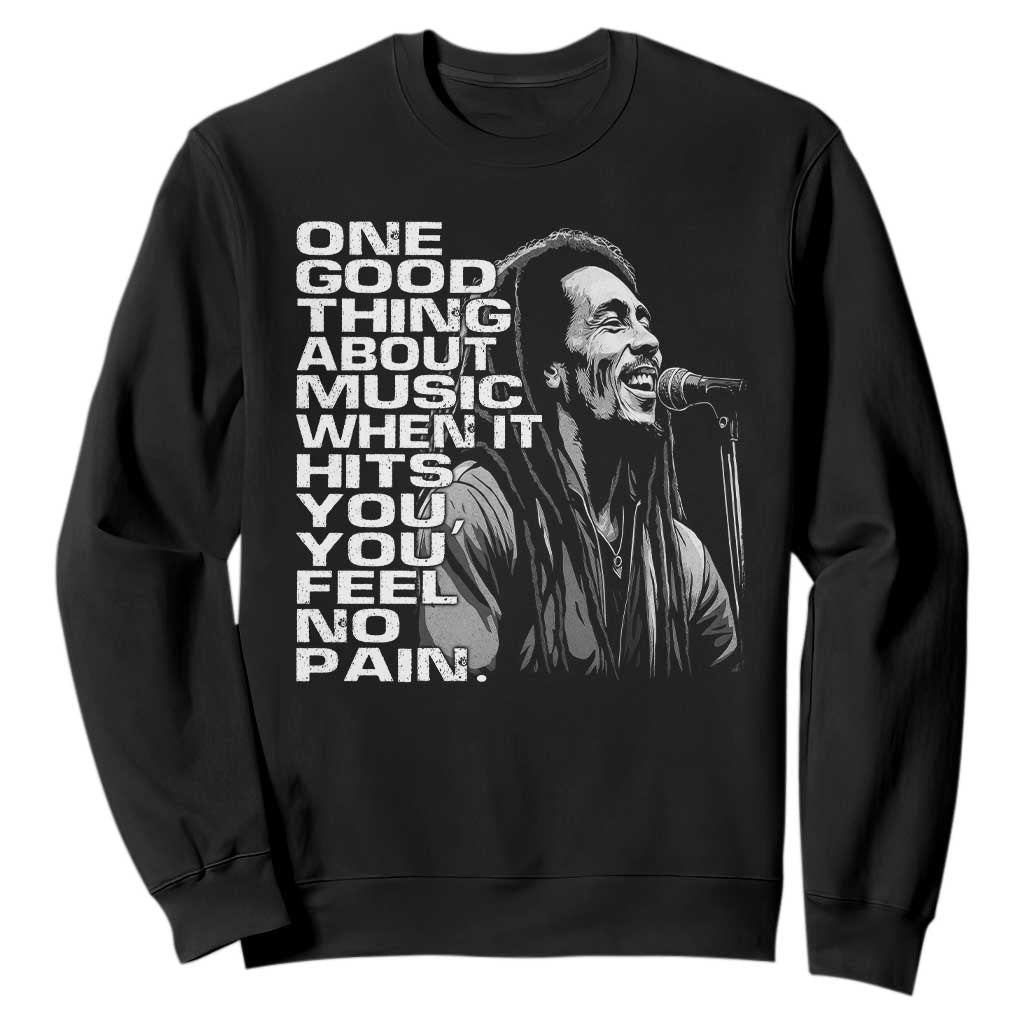 Vintage Marley Sweatshirt Jamaica Jamaican Rasta Reggage Music TS10 Black Print Your Wear
